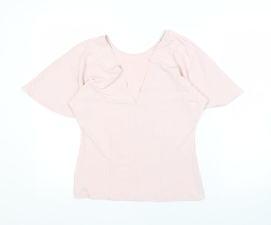 Reiss Women's Pink T-Shirt, Solid, Size M