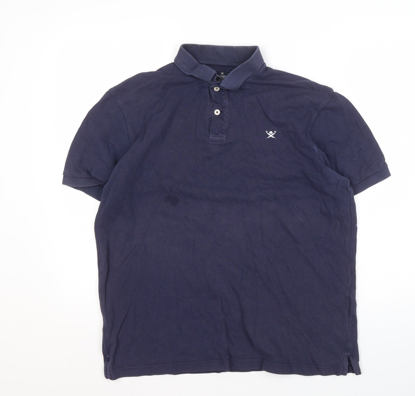 Hackett Men's Blue Classic Fit Polo Shirt L