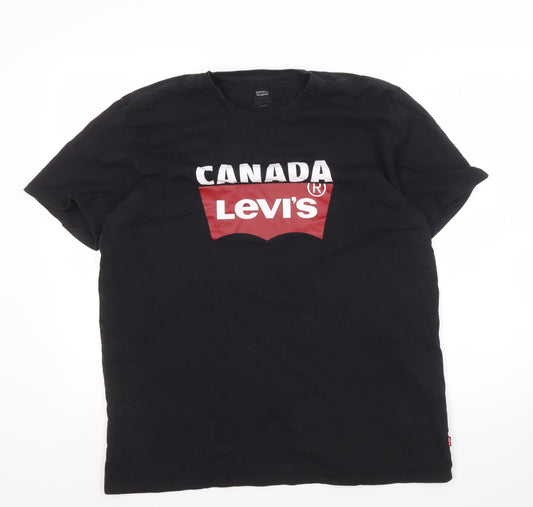 Levi's Men's Black XL Graphic Cotton T-Shirt