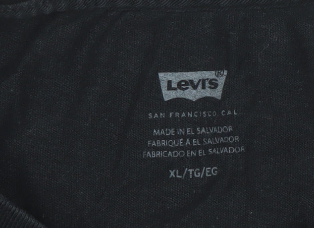 Levi's Men's Black XL Graphic Cotton T-Shirt