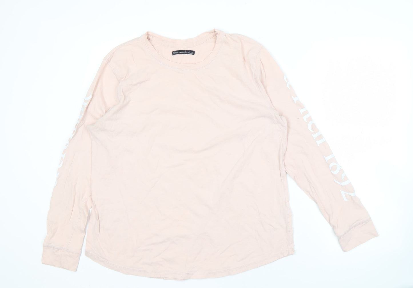 Abercrombie & Fitch Men's Pink Long Sleeve Shirt L