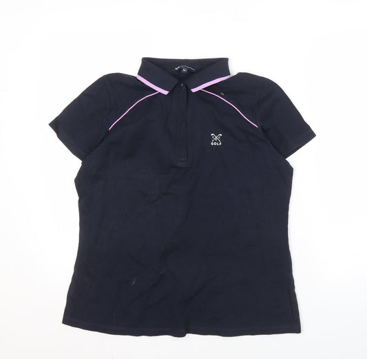 Crew Clothing Company Women's Blue Polo Shirt Size 14