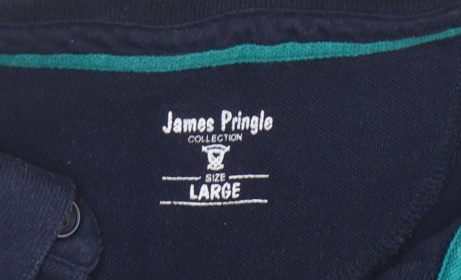 James Pringle Men's Multicoloured Polo Shirt L