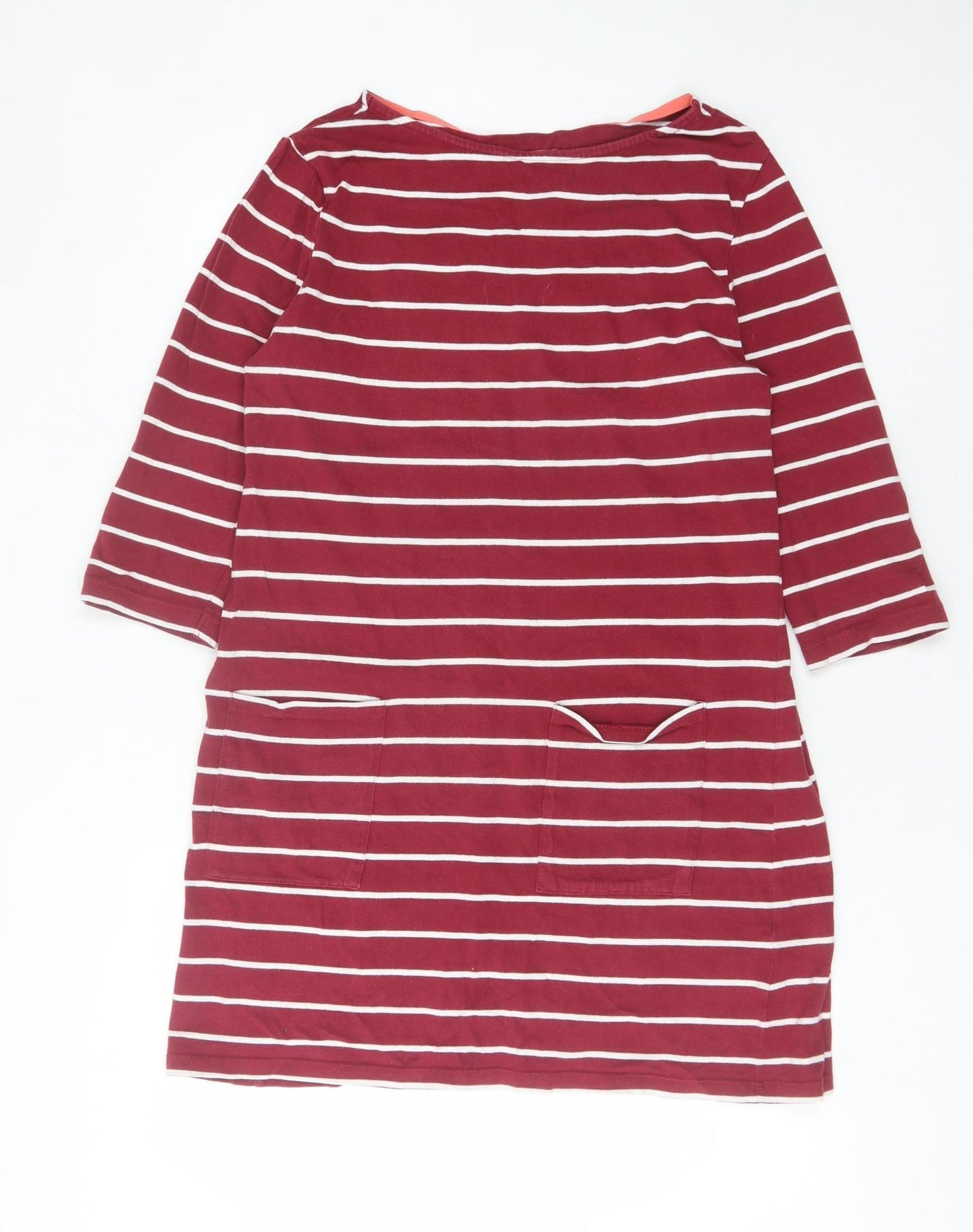 Mountain Warehouse Red Striped Women's T-Shirt Dress Size 14