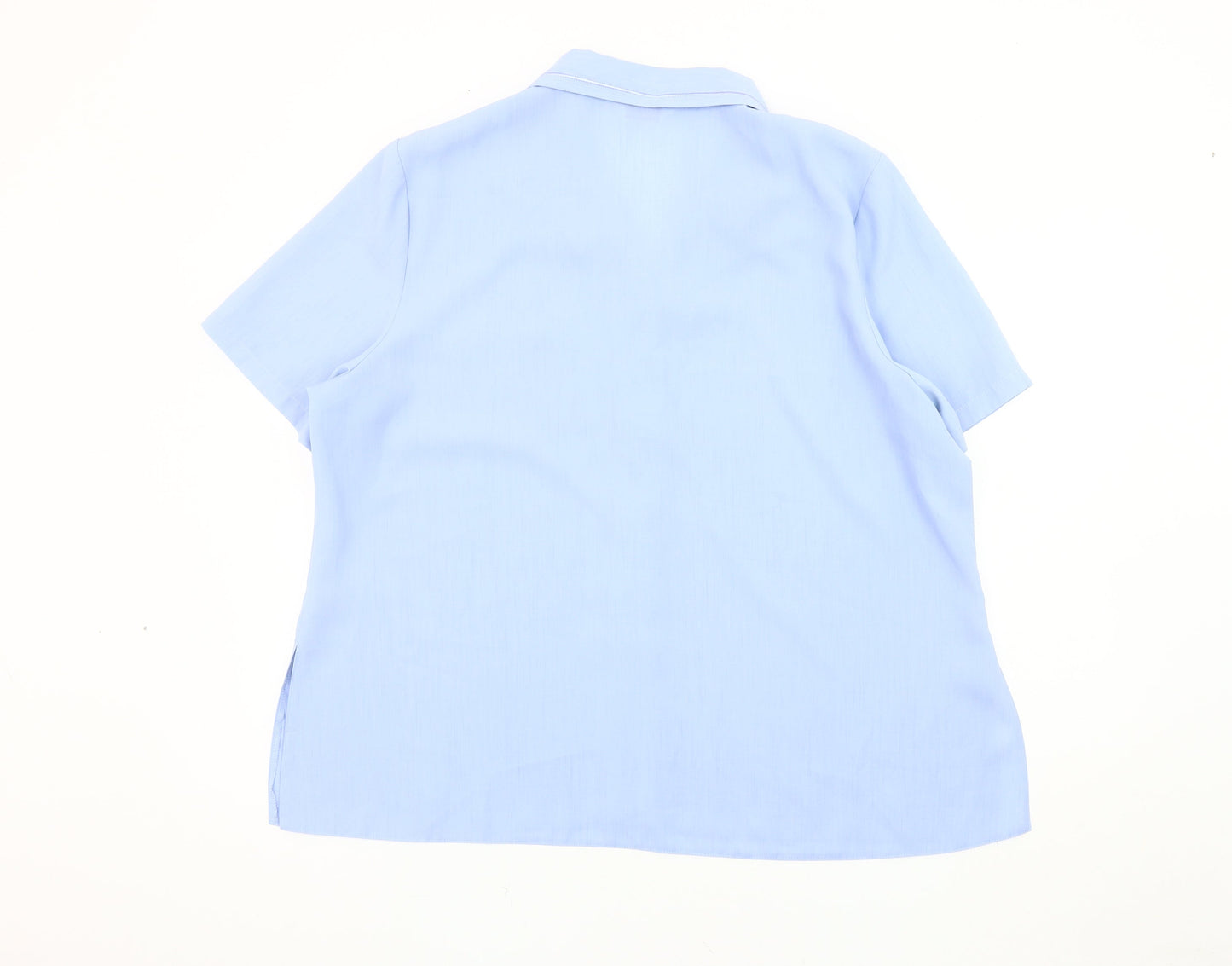 Bon Marché Women's Blue Button-Up Shirt Size 22