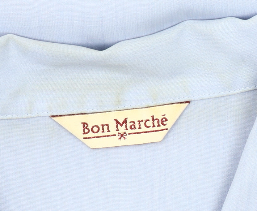 Bon Marché Women's Blue Button-Up Shirt Size 22