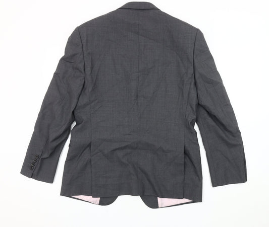 Marks and Spencer Men's Grey 38S Wool Suit Jacket