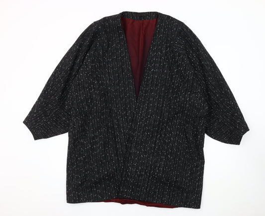 Topshop Women's Black Long Sleeve Coat Size 12