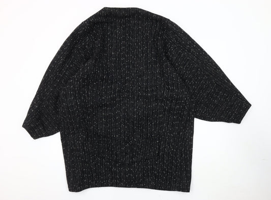 Topshop Women's Black Long Sleeve Coat Size 12