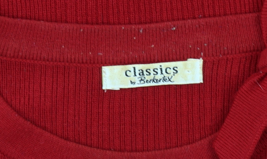 Berkertex Women's Red Acrylic Pullover Jumper Size 10-12