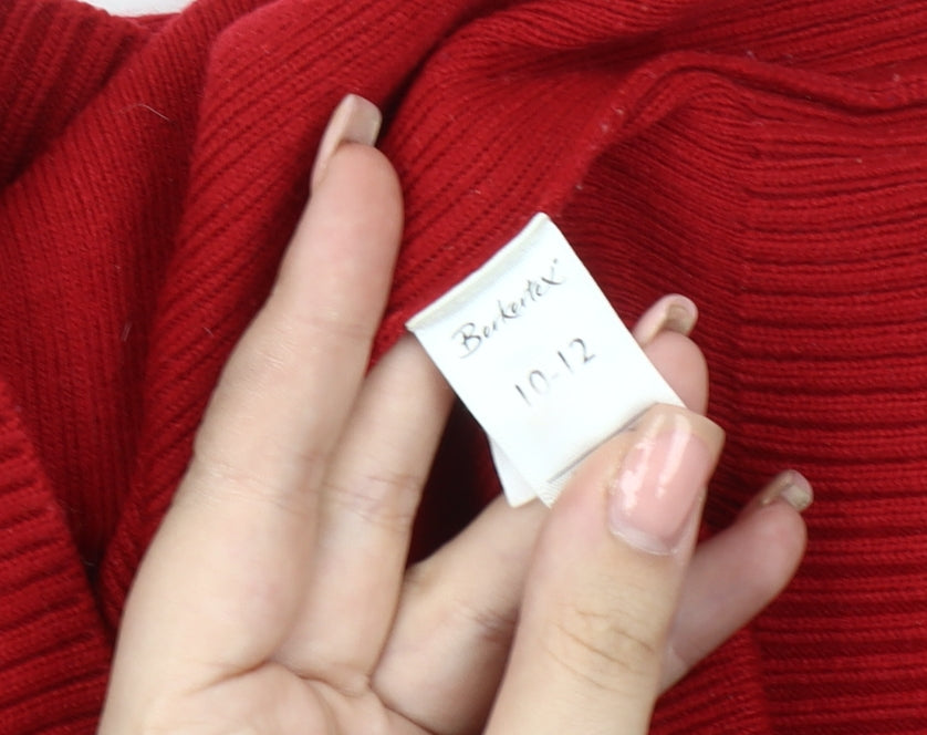 Berkertex Women's Red Acrylic Pullover Jumper Size 10-12
