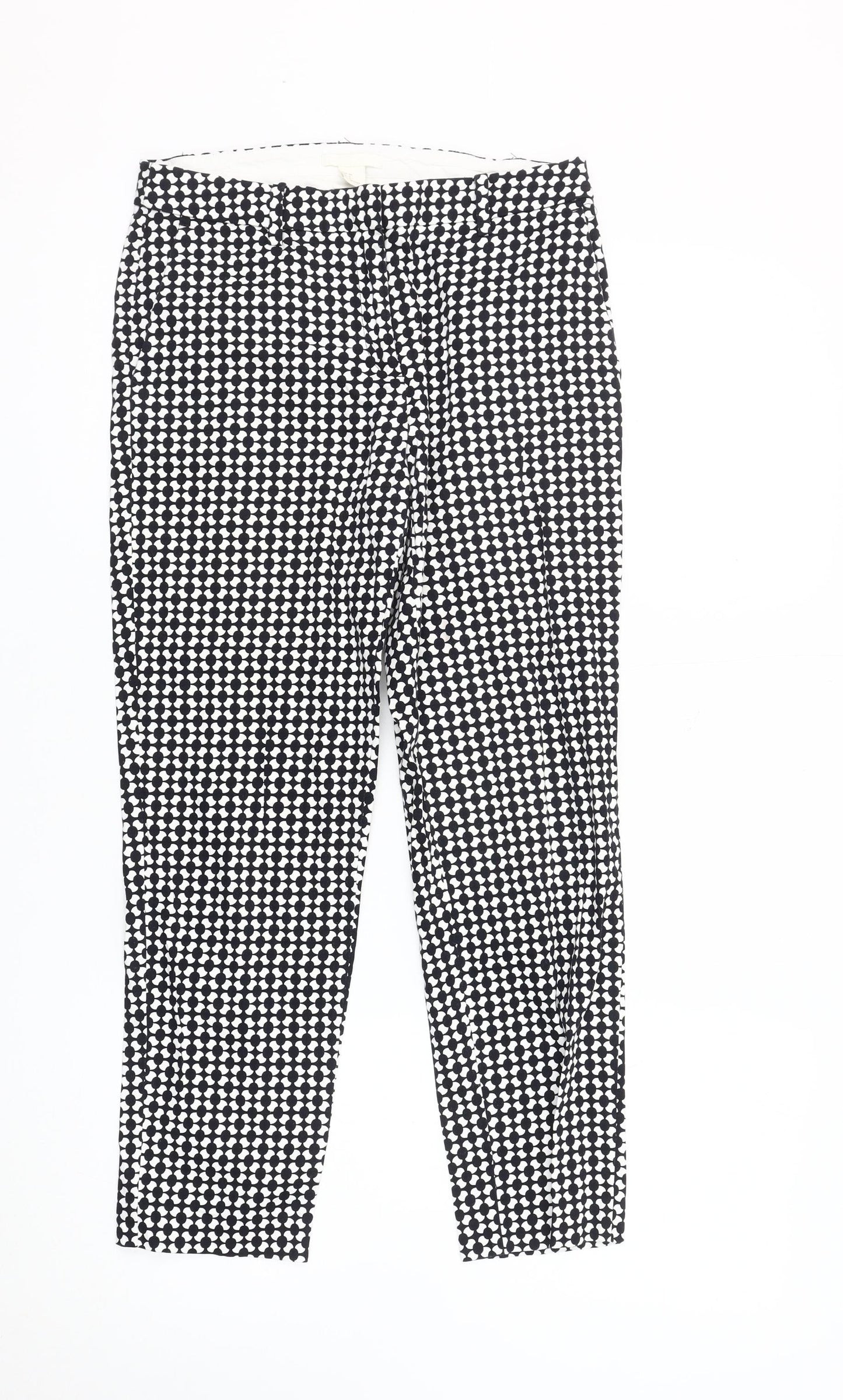 H&M Women's Multicoloured Geometric Trousers Size 6
