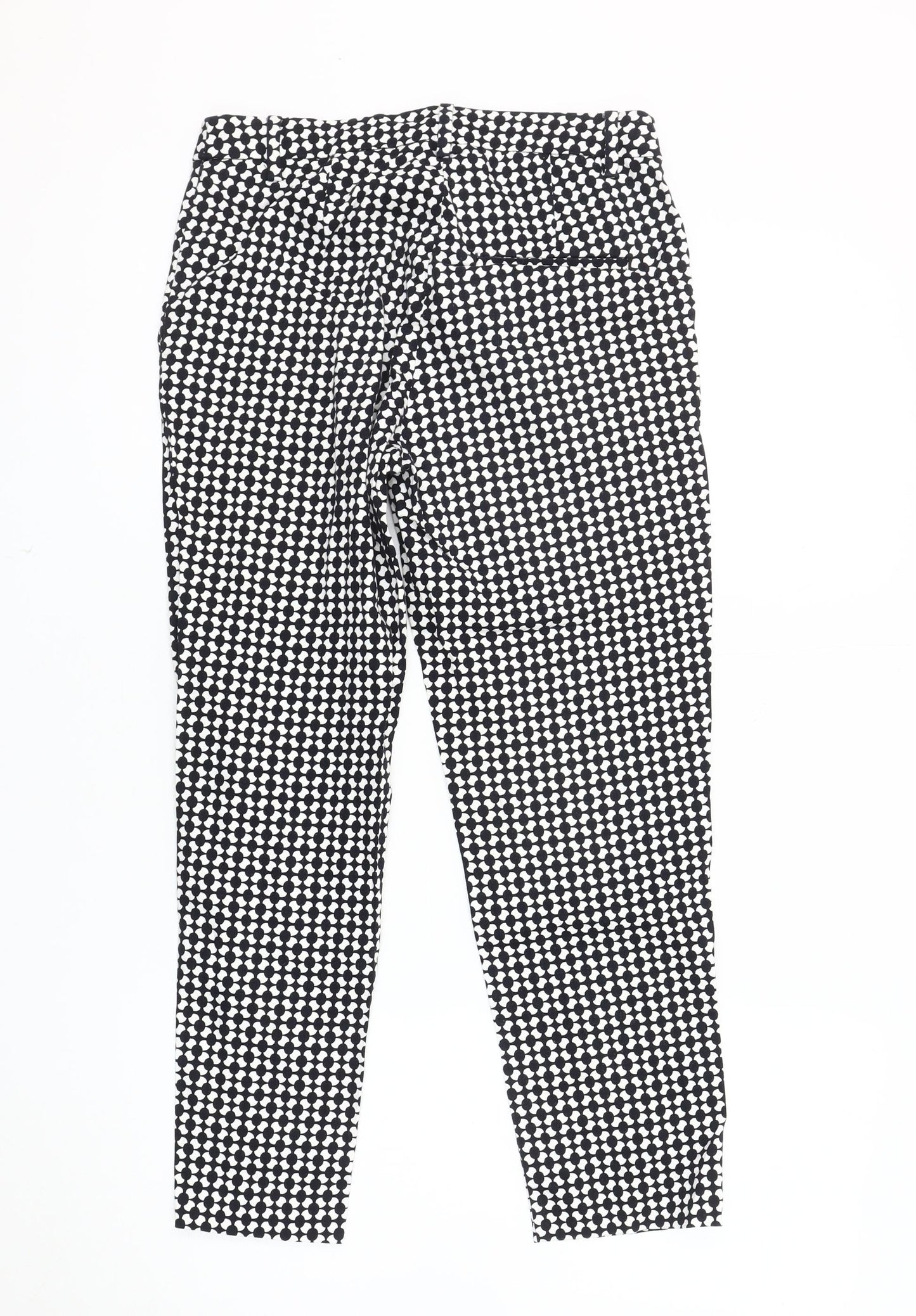 H&M Women's Multicoloured Geometric Trousers Size 6