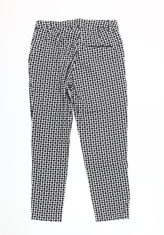 H&M Women's Multicoloured Geometric Trousers Size 6