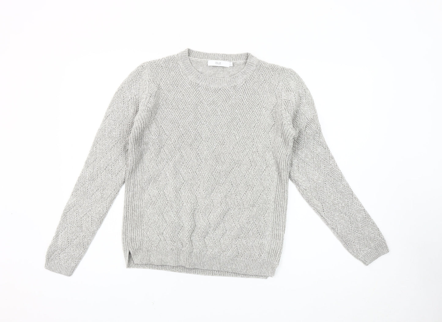 ISLE Women's Grey Knit Pullover Jumper M