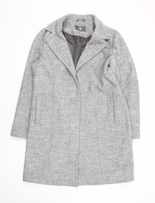 BHS Women's Grey Wool Blend Coat Size 14