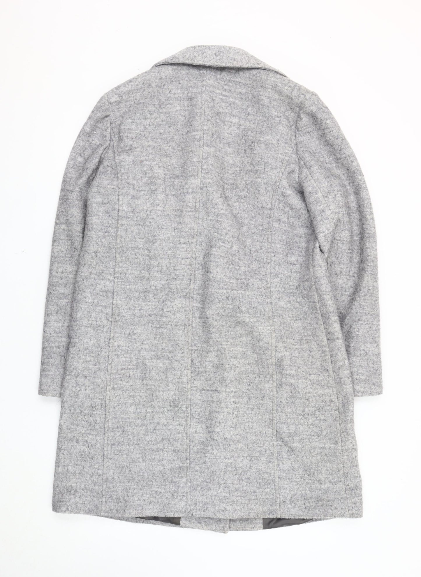 BHS Women's Grey Wool Blend Coat Size 14