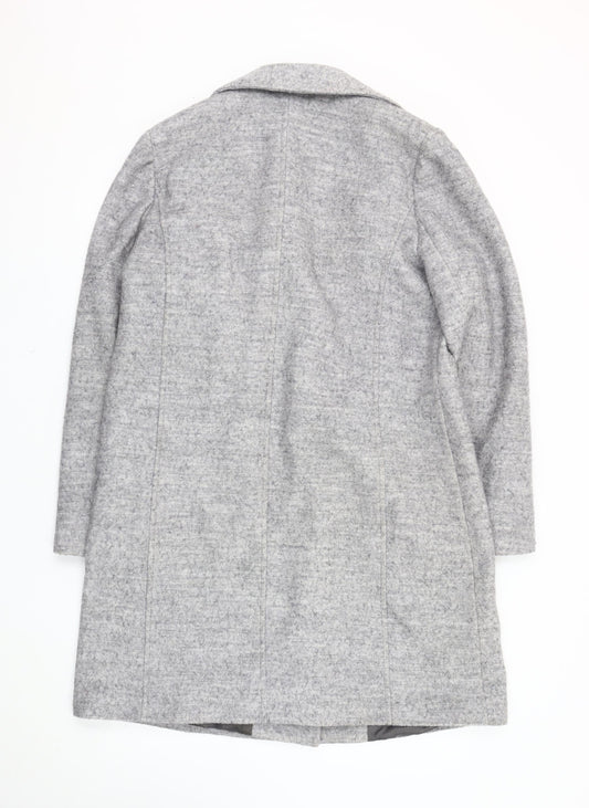 BHS Women's Grey Wool Blend Coat Size 14