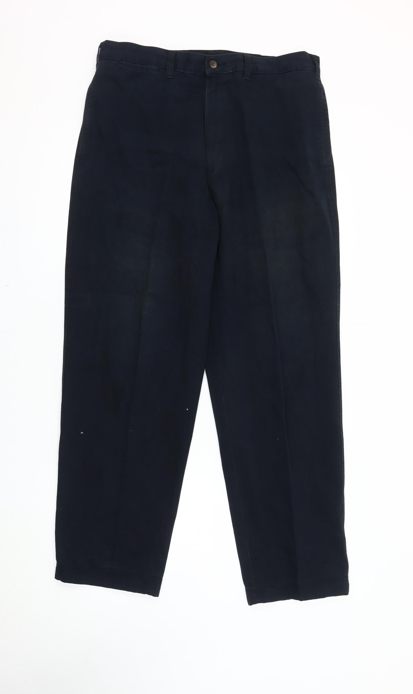 BHS Men's Blue Chino Trousers, Size 34, Casual Wear