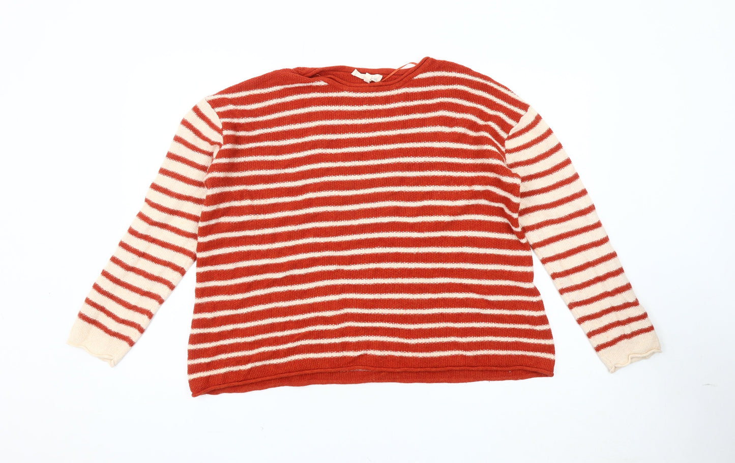 Seasalt Cornwall Women's Red Striped Pullover Jumper, Size 18