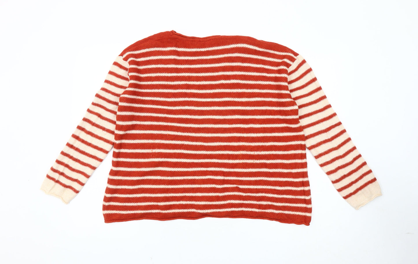 Seasalt Cornwall Women's Red Striped Pullover Jumper, Size 18