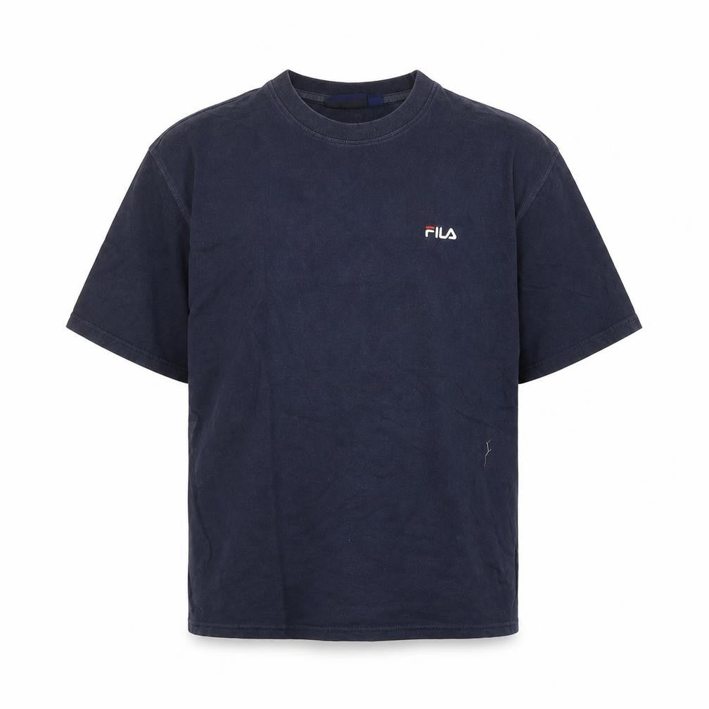 FILA Boys Blue XL T-Shirt, Basic Crew Neck, Logo Detail
