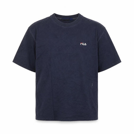 FILA Boys Blue XL T-Shirt, Basic Crew Neck, Logo Detail