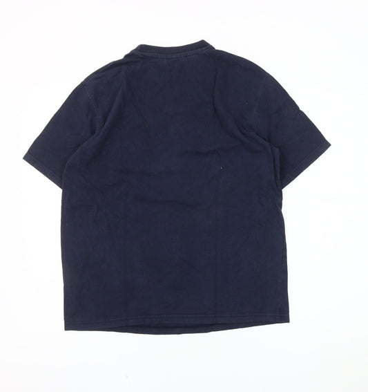 FILA Boys Blue XL T-Shirt, Basic Crew Neck, Logo Detail