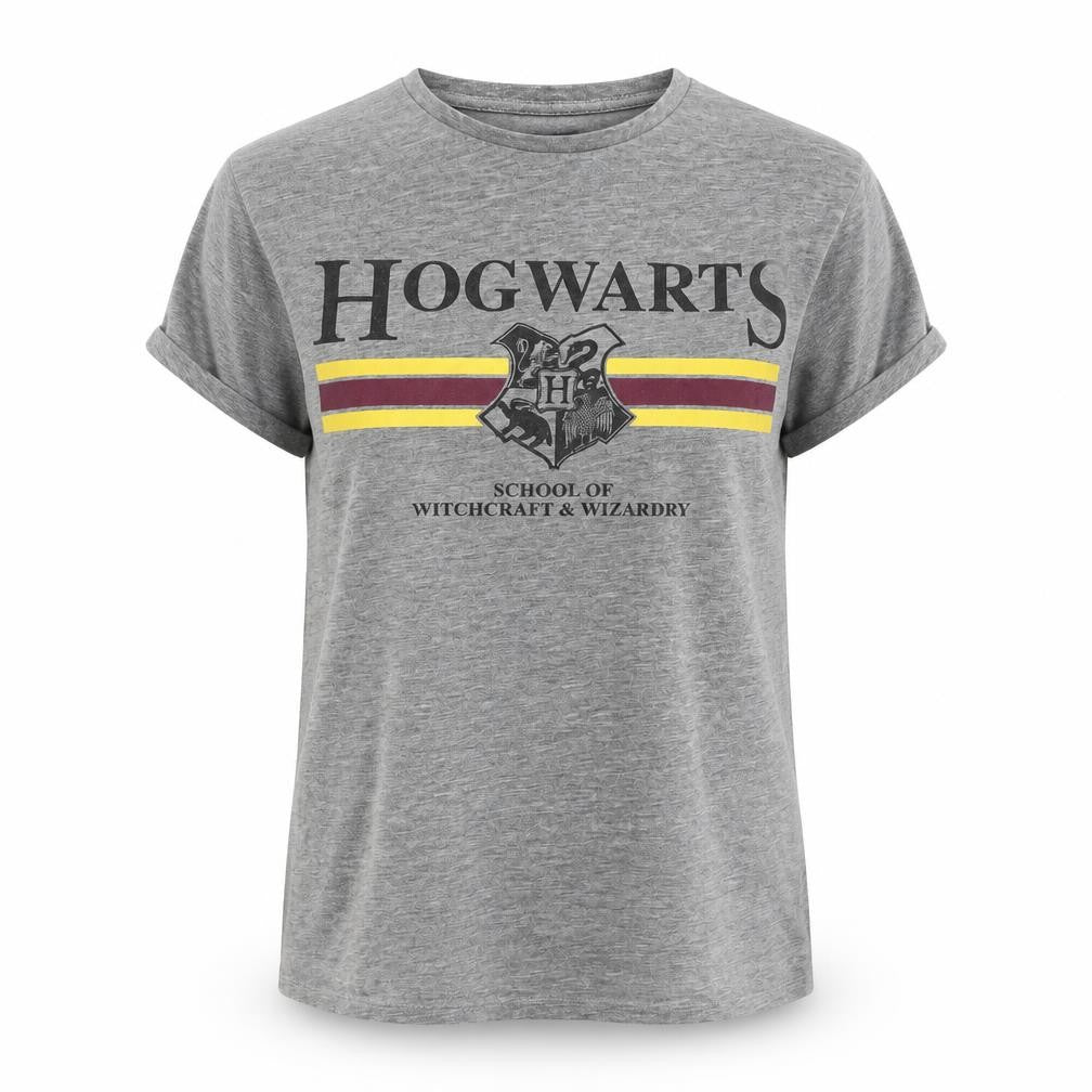 Womens UK Size 10 Harry Potter Grey Cotton Blend T-Shirt