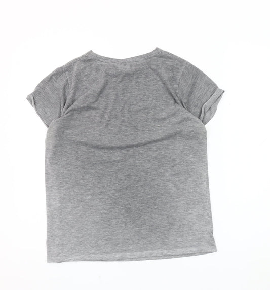 Harry Potter Women's Grey Hogwarts T-Shirt Size 10