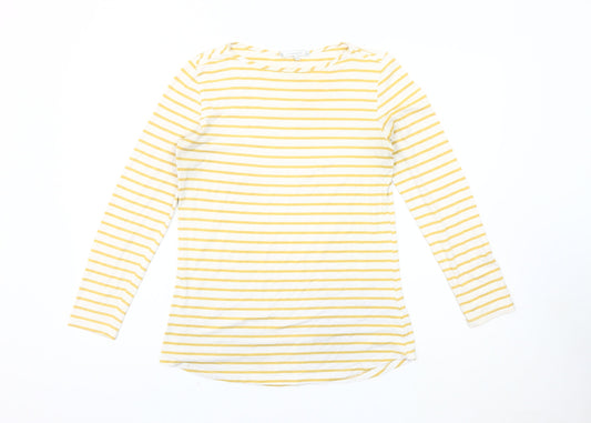Lakeland Women's Yellow Striped Top M Long Sleeve