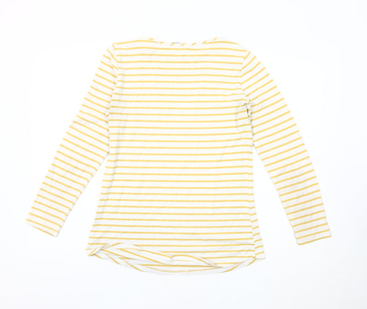 Lakeland Women's Yellow Striped Top M Long Sleeve