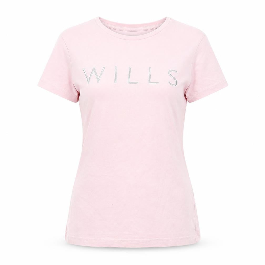 Womens UK Size 4 Jack Wills Pink 100% Cotton T-Shirt