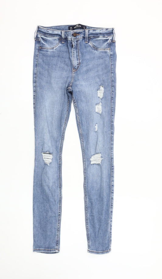 Hollister Men's Blue Cropped Slim Jeans, Size 5R
