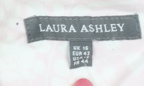 Laura Ashley Women’s Pink Sheath Dress Size 16 V-Neck