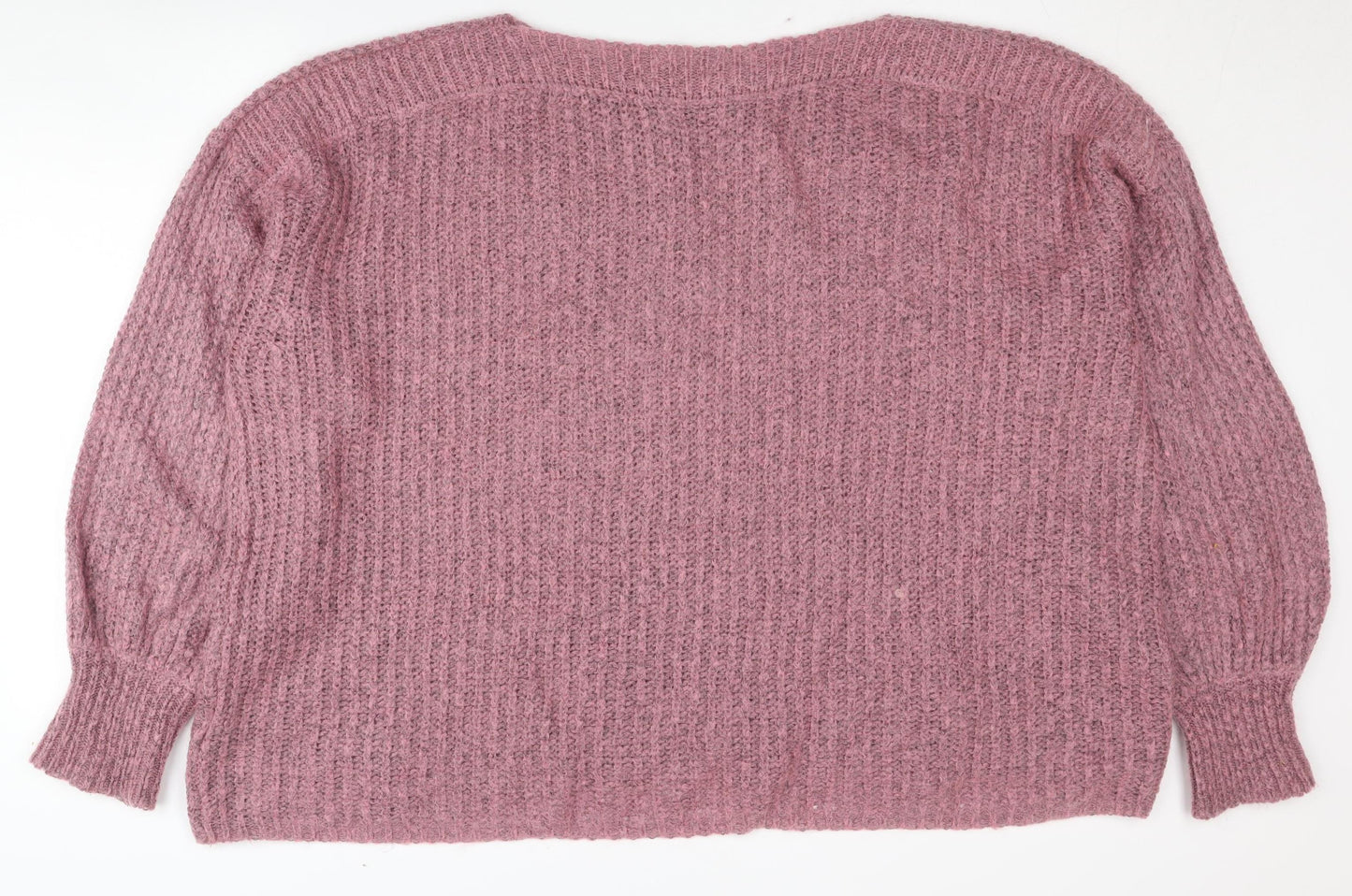 AllSaints Women's Pink Relaxed Knit Jumper Medium