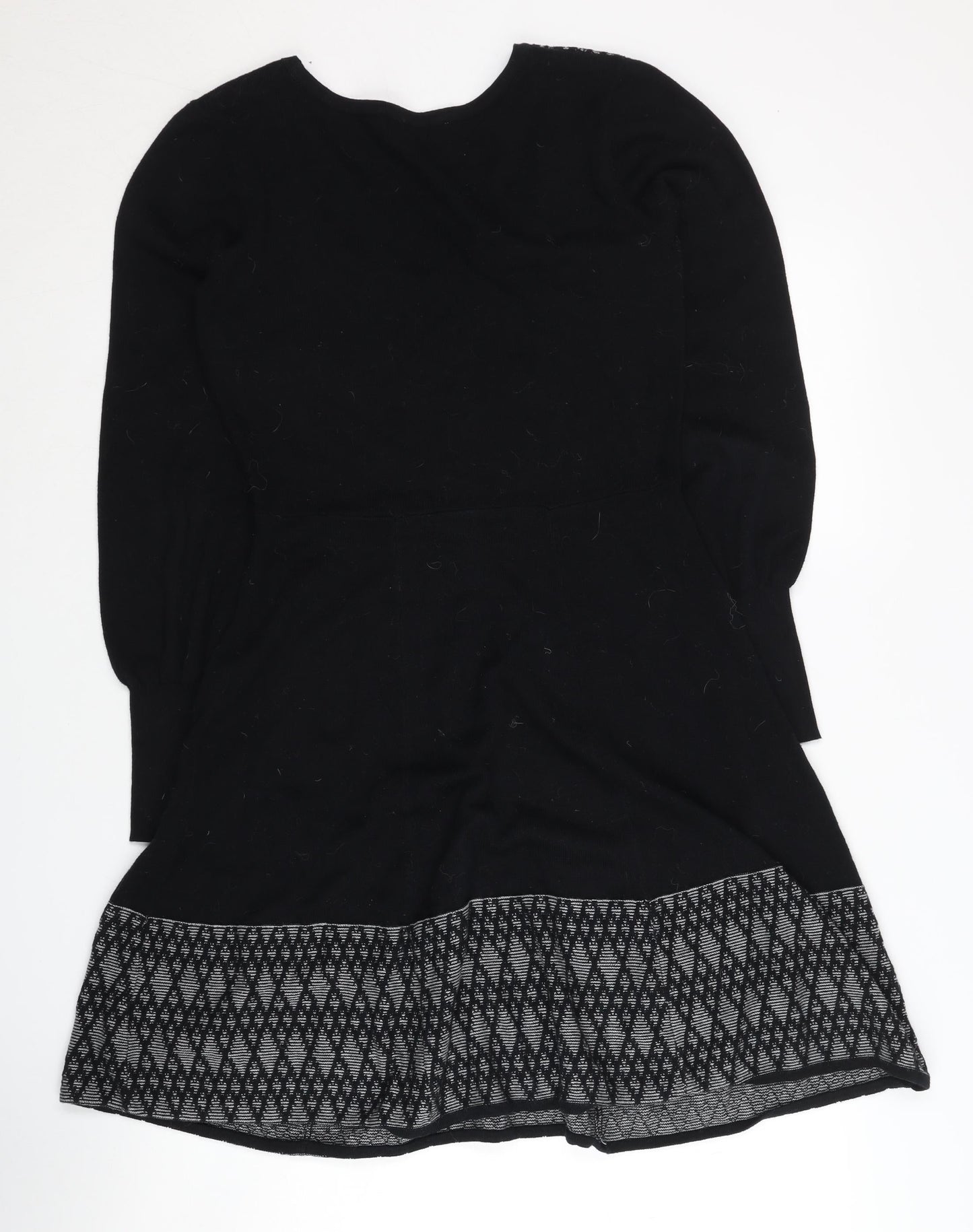 Oasis Women's Black XS Knit Dress Scoop Neck