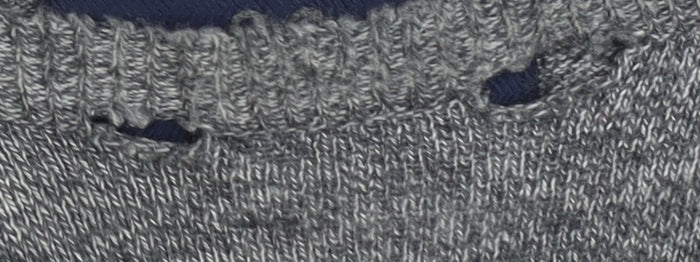 Superdry Men's Grey Large Pullover Jumper, Logo Accent