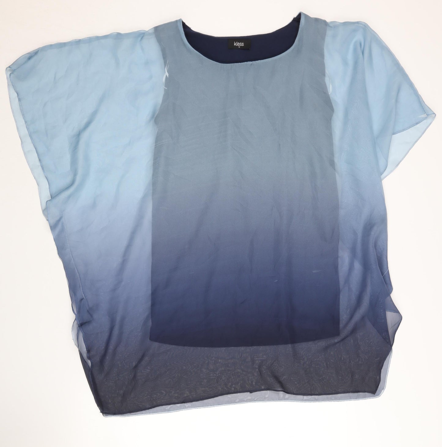 Womens UK Size M Klass Blue Polyester Blouse