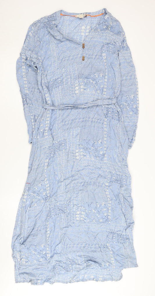 White Stuff Women's Blue Floral Dress - Size S