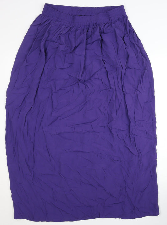 Hobbs London Women's Purple A-Line Midi Skirt, Size 10