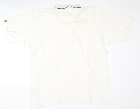 Reebok Golf Men's White Polo Shirt, Medium, Cotton