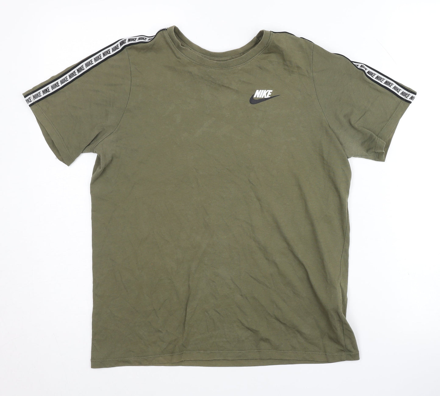 Nike Boys Green T-Shirt L Size Short Sleeve Logo