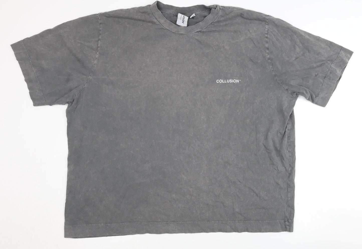 Collusion Grey Unisex T-Shirt, Size 20, Artistic Print