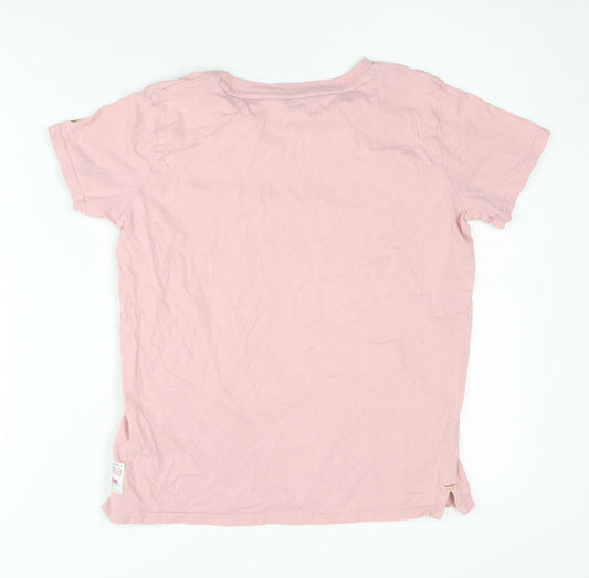 FatFace Girls Pink Graphic T-Shirt 11-12 Years Summer
