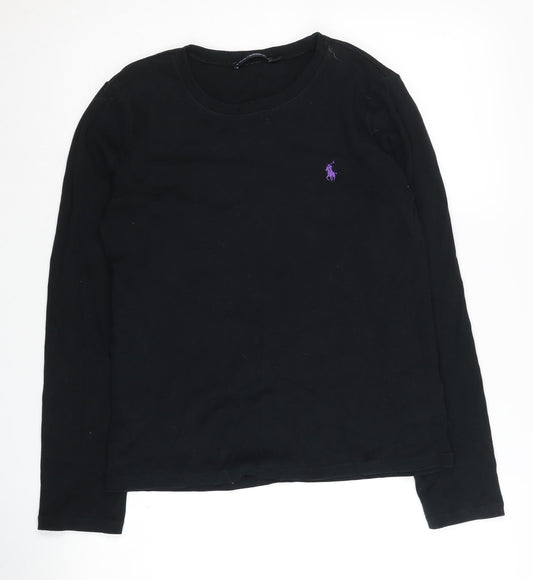 Ralph Lauren Sport Women's Black L Long Sleeve Tee
