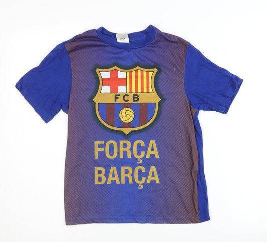 FCB Boys Blue Graphic T-Shirt 10-11 Years