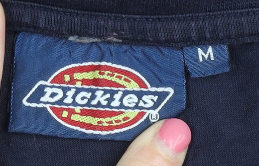 Dickies Men's Blue Cotton T-Shirt Medium, Crew Neck