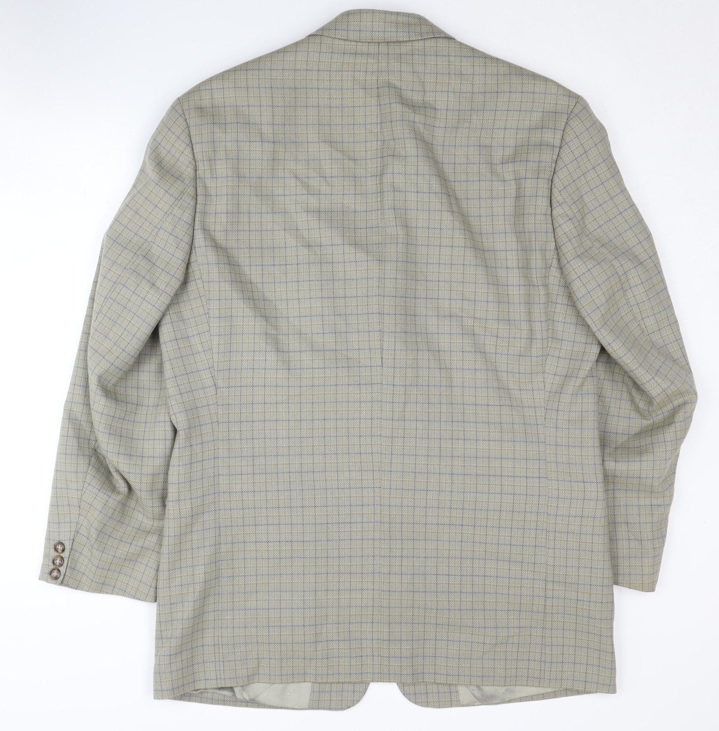 Trevira Beige Check Men's Blazer, Formal Style UK Size 40