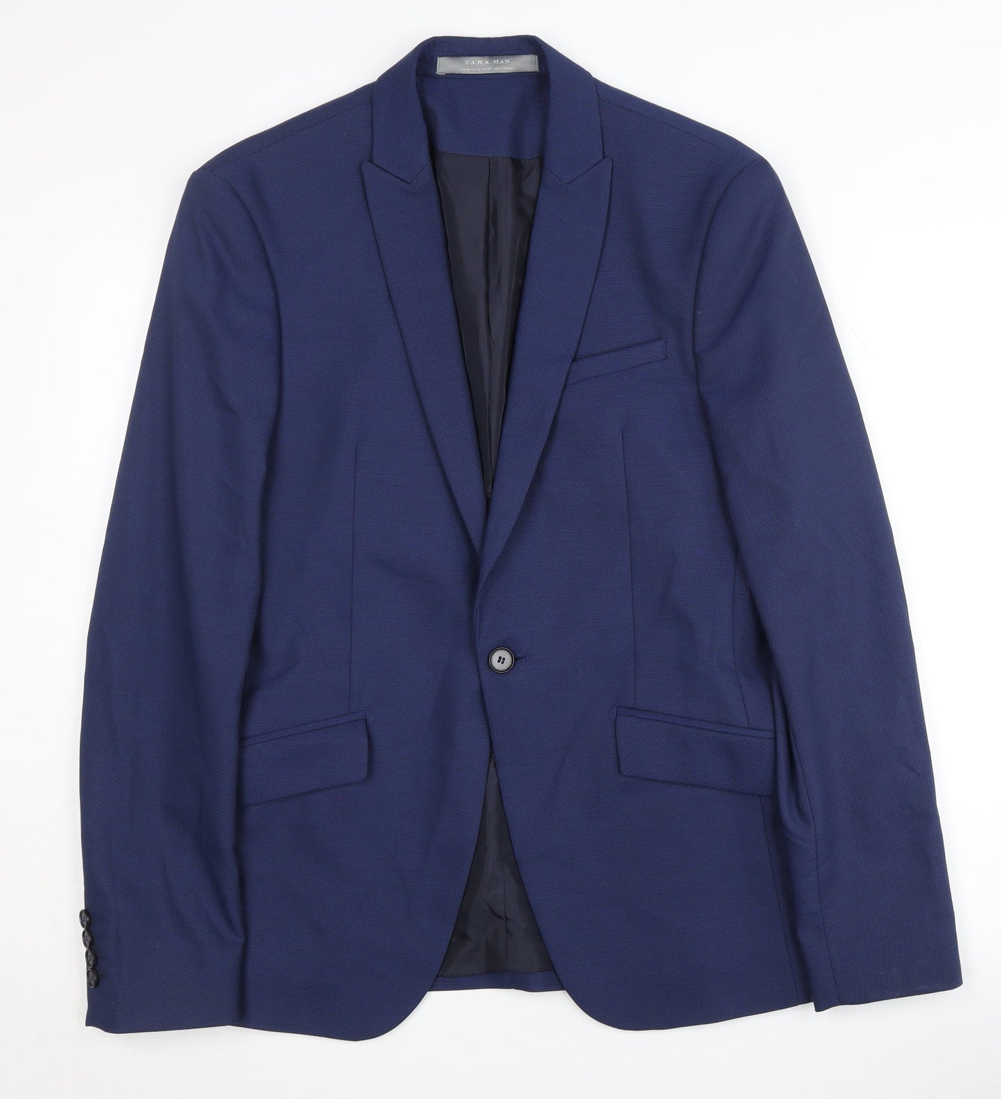 Zara Men’s Slim Fit Blue Blazer, Size M, Business